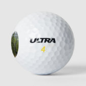 Forest and Mountain Scene Golf Ball (Logo)