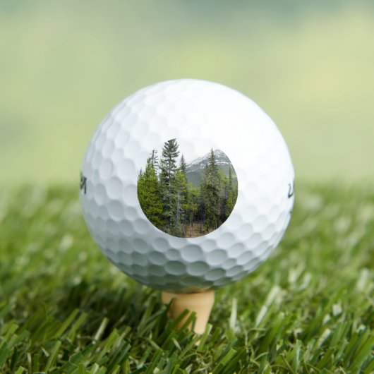 Forest and Mountain Scene Golf Ball (Insitu T-Shirt)