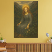 Forest Angel – Divine Light Portrait Leinwanddruck (Insitu (Wohnzimmer))