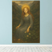 Forest Angel – Divine Light Portrait Leinwanddruck (Insitu (Holzboden))