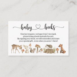 Forest Animal Baby Dusche I Birthday Book Anfrage Begleitkarte