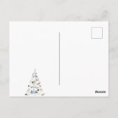 Forest Animal Christmas Tree Postcard Postkarte (Rückseite)