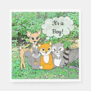 Forest Animal dachte, es sei eine Baby-Dusche Serviette