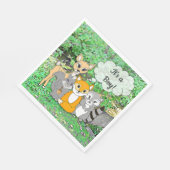 Forest Animal dachte, es sei eine Baby-Dusche Serviette (Ecke)