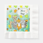 Forest Animal dachte, es sei eine Baby-Dusche Serviette (Vorderseite)