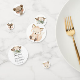 Forest Animal Greenery Baby Shower Konfetti