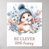 Forest animal niedliche bunny Neugeborene Zimmer K Poster (Vorne)