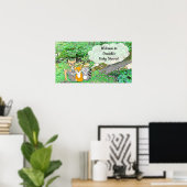 Forest Animal Themed Welcome Baby Duster Poster (Heimbüro)
