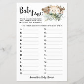 Forest Animals Baby ABC Baby Shooting Game Card Flyer (Vorne)