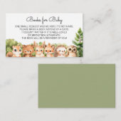 Forest Animals Baby Boy Showbuchanfrage Begleitkarte (Vorne/Hinten)