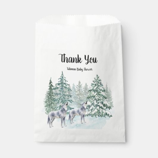 Forest Animals Baby Dusche Gefallen Beutel Geschenktütchen (Vorderseite)