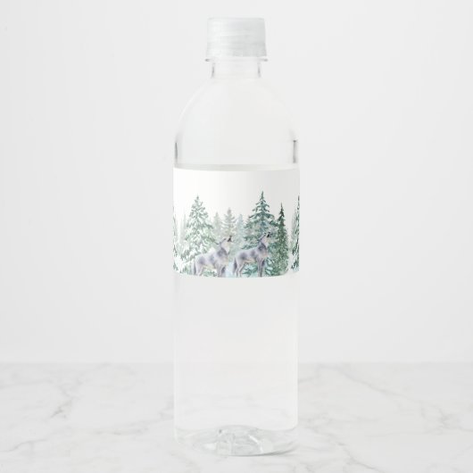 Forest Animals Baby Dusche Wasser Flasche Etikett (Vorderseite)
