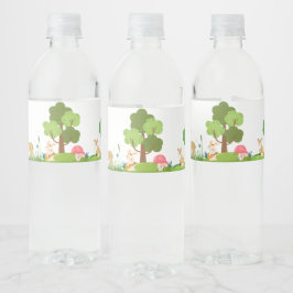 Forest Animals Baby Dusche Wasser Flasche Etikett