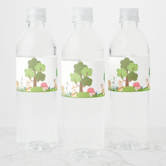 Forest Animals Baby Dusche Wasser Flasche Etikett (Flaschen)