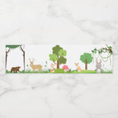 Forest Animals Baby Dusche Wasser Flasche Etikett (Einzelnes Label)