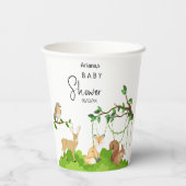 Forest Animals Baby Duschpapier Cups Pappbecher (Rückseite)