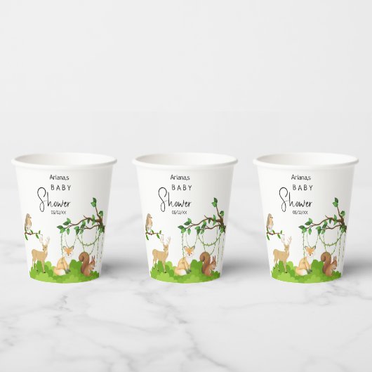 Forest Animals Baby Duschpapier Cups Pappbecher (Multi)
