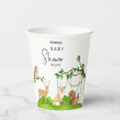 Forest Animals Baby Duschpapier Cups Pappbecher (Vorderseite)
