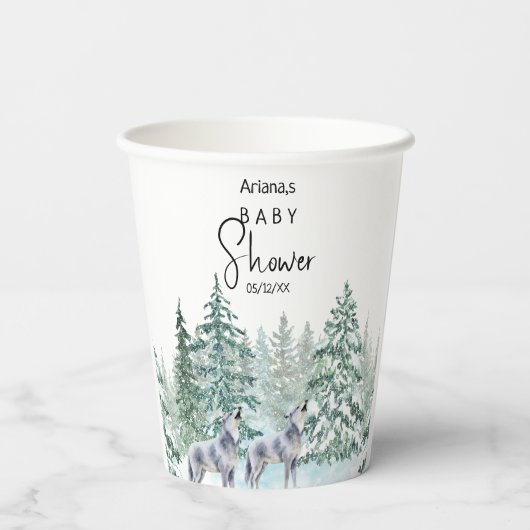 Forest Animals Baby Duschpapier Cups Pappbecher (Rückseite)