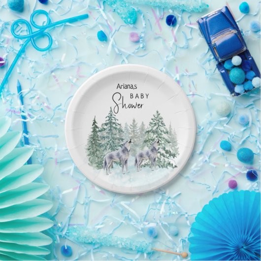 Forest Animals Baby Duschpapier Teller (Party)