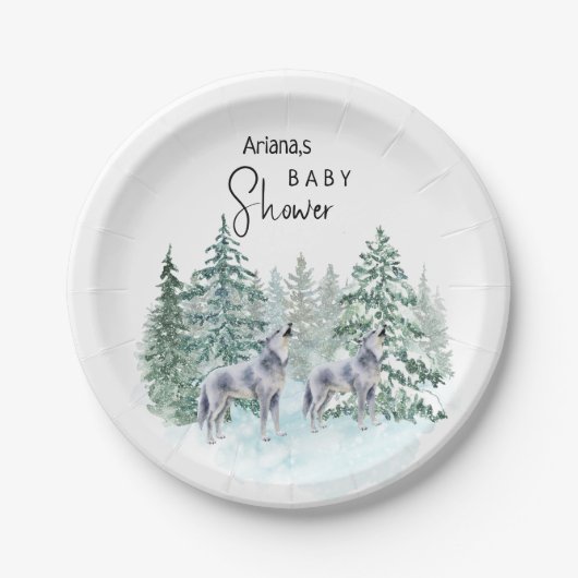 Forest Animals Baby Duschpapier Teller (Vorderseite)