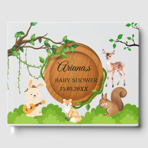 Forest Animals Baby Showbook Gästebuch