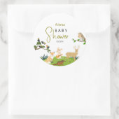 Forest Animals Baby Shower Classic Round Sticker (Tasche)