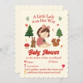 Forest Animals Baby Shower Invitation Einladung (Vorne/Hinten)