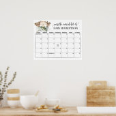 Forest Animals Baby Showrate Terminkalender Poster (Küche)