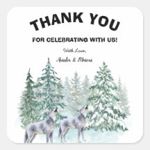 Forest Animals Baby ShowSquare Aufkleber