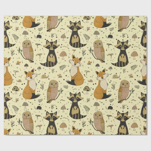 Forest Animals Geschenkpapier (Flach)