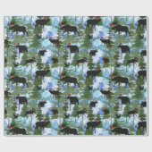 Forest Animals in Santa Hats Geschenkpapier (Flach)