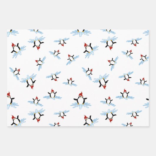 Forest Animals in Santa Hats Geschenkpapier Set (Vorderseite 3)