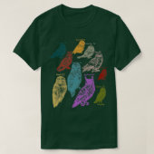Forest Animals Native Birds Owl T-Shirt (Design vorne)