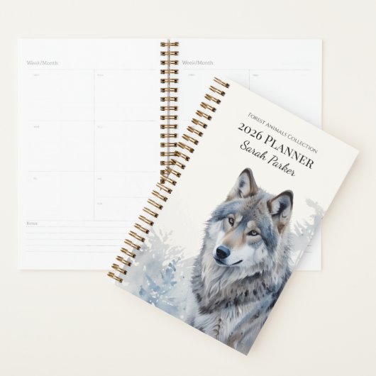 Forest Animals Personalized 2026 Planner Planer (Anzeige)