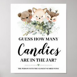 Forest Animas Wie viele Candies Baby Showspiele Poster