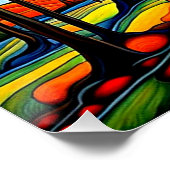 Forest at sunset poster (Ecke)