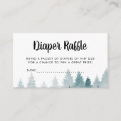 Forest Baby Dusche Windeln Raffle Begleitkarte (Vorderseite)