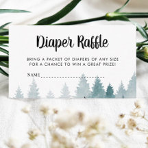 Forest Baby Dusche Windeln Raffle