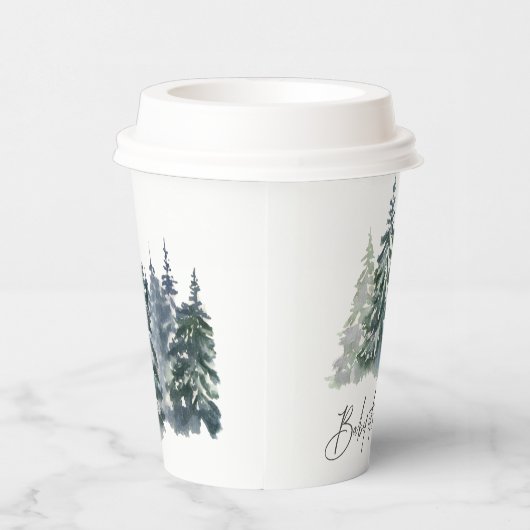 Forest Baby It's Cold Outside Winter Baby Dusche Pappbecher (Rechts)