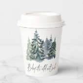 Forest Baby It's Cold Outside Winter Baby Dusche Pappbecher (Vorderseite)