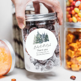 Forest Baby It's Cold Outside Winter Baby Dusche Runder Aufkleber