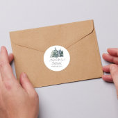 Forest Baby It's Cold Outside Winter Baby Dusche Runder Aufkleber