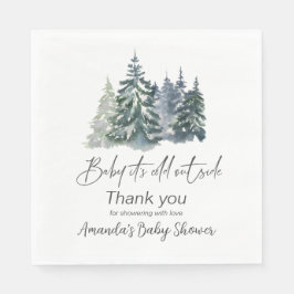 Forest Baby It's Cold Outside Winter Baby Dusche Serviette