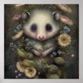 Forest Baby Possum Sonnenblume | Possum Wall Print Poster (Vorne)