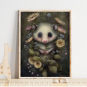 Forest Baby Possum Sonnenblume | Possum Wall Print Poster