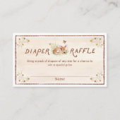Forest Baby Showdiaper Raffle Ticket Begleitkarte (Vorderseite)