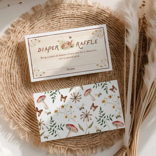 Forest Baby Showdiaper Raffle Ticket Begleitkarte