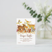 Forest Baby Showdiaper Raffle Ticket Begleitkarte (Stehend Vorderseite)