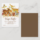 Forest Baby Showdiaper Raffle Ticket Begleitkarte (Vorne/Hinten)